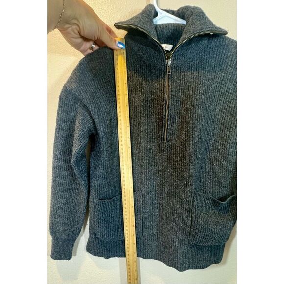 Madewell Glenbrook Merino Wool Quarter Zip Pullover Sweater With Pockets Small - Picture 8 of 11